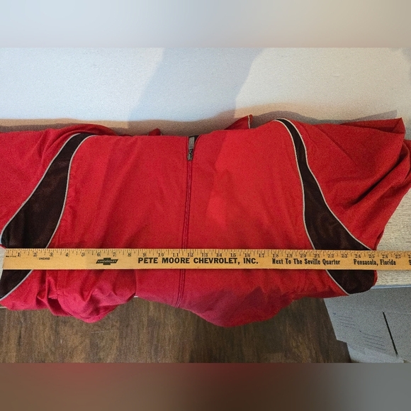 Vintage Canada Sportswear CSW Rain Jacket Mens Size XL Red Black lightweight Can - Picture 7 of 8